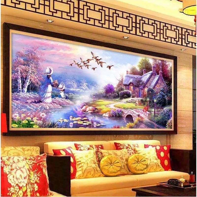 Full Drill - 5D DIY Diamond Painting Kits Purple Garden 