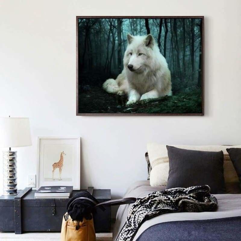 Full Drill - 5D DIY Diamond Painting Kits Special White Wolf