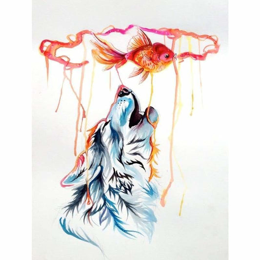 Full Drill - 5D DIY Diamond Painting Kits Special Wolf Fish