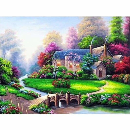 Full Drill - 5D DIY Diamond Painting Kits Spring Village 