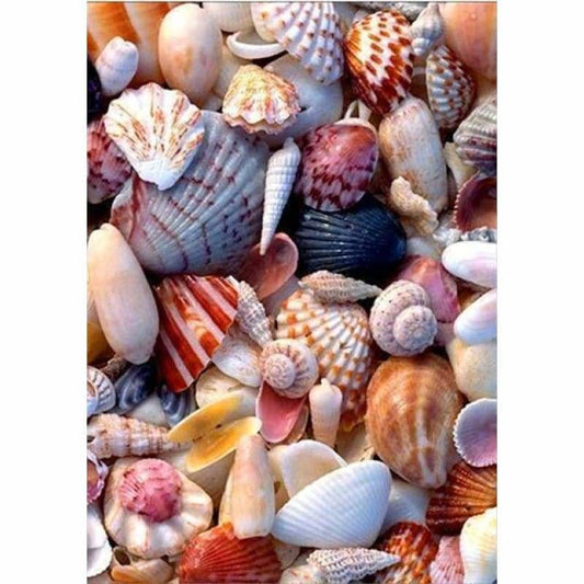 Full Drill - 5D DIY Diamond Painting Kits Summer Beach Shell Pebble - NEEDLEWORK KITS