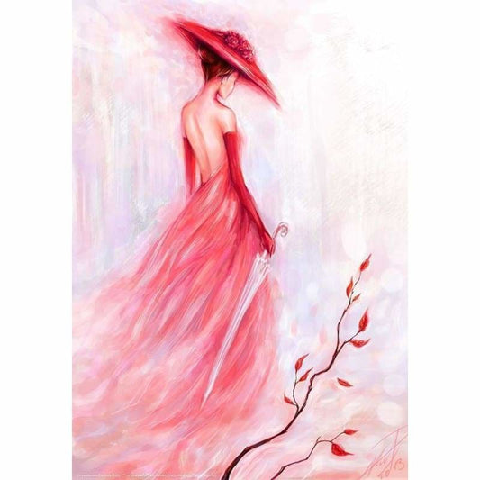 Full Drill - 5D DIY Diamond Painting Kits Watercolor Plum 
