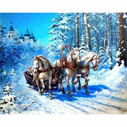 Full Drill - 5D DIY Diamond Painting Kits Winter Cartoon