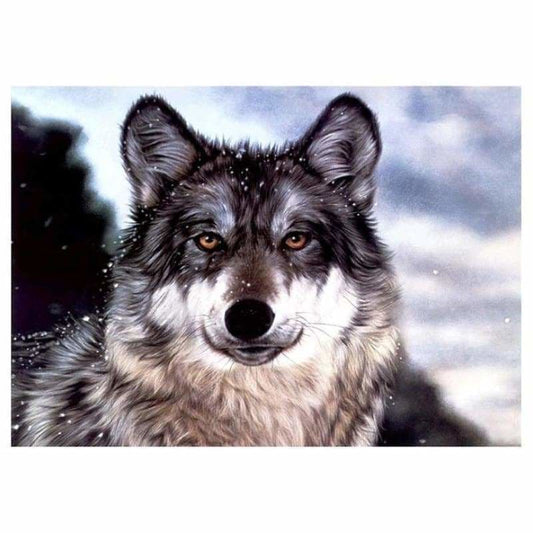 Full Drill - 5D DIY Diamond Painting Kits Winter Cool Wolf -