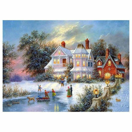 Full Drill - 5D DIY Diamond Painting Kits Winter Landscape 