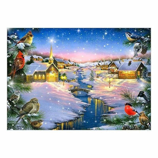 Full Drill - 5D DIY Diamond Painting Kits Winter Landscape 