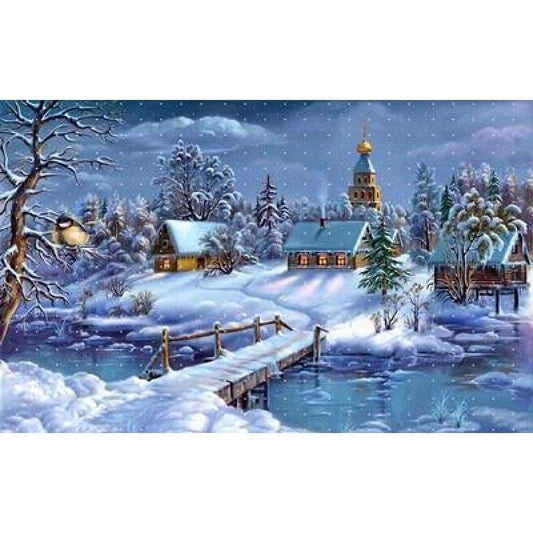 Full Drill - 5D DIY Diamond Painting Kits Winter Landscape 