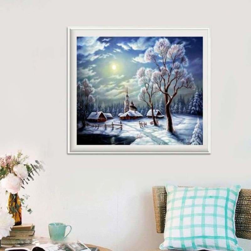 Full Drill - 5D DIY Diamond Painting Kits Winter Landscape 