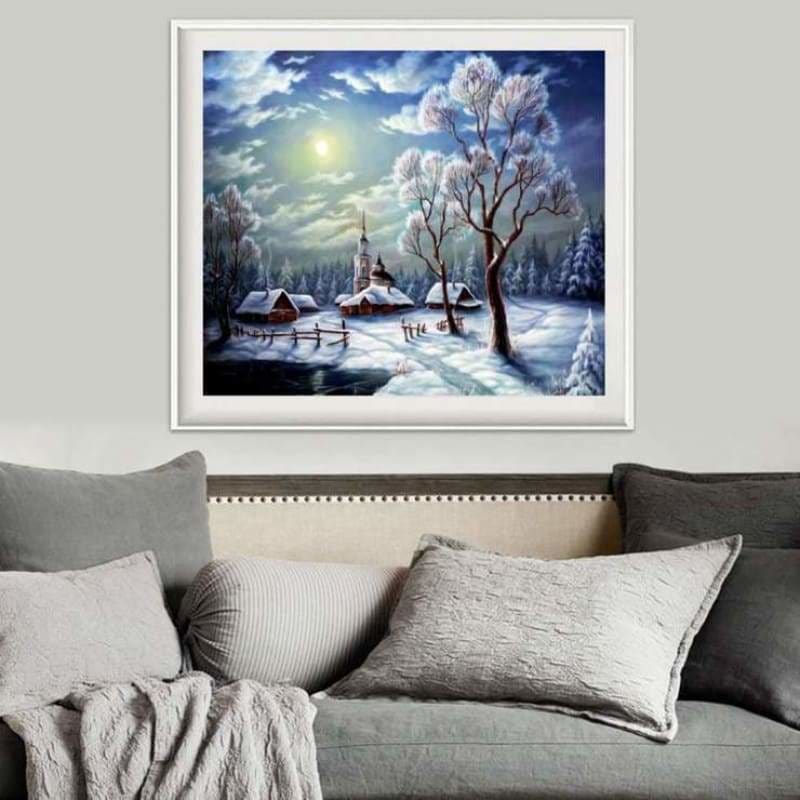 Full Drill - 5D DIY Diamond Painting Kits Winter Landscape 