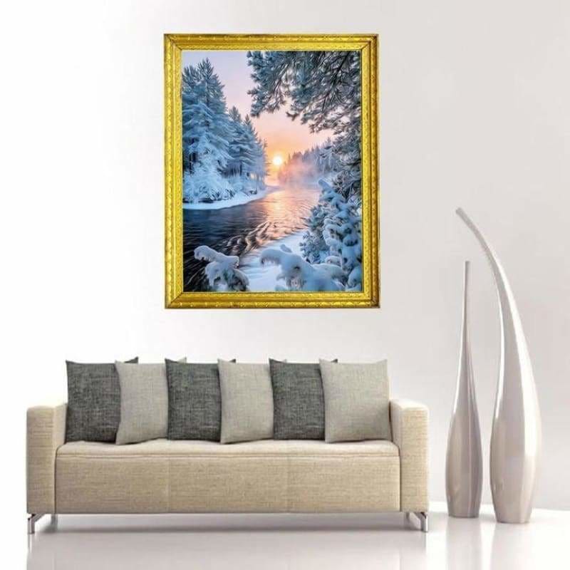 Full Drill - 5D DIY Diamond Painting Kits Winter Tranquil 