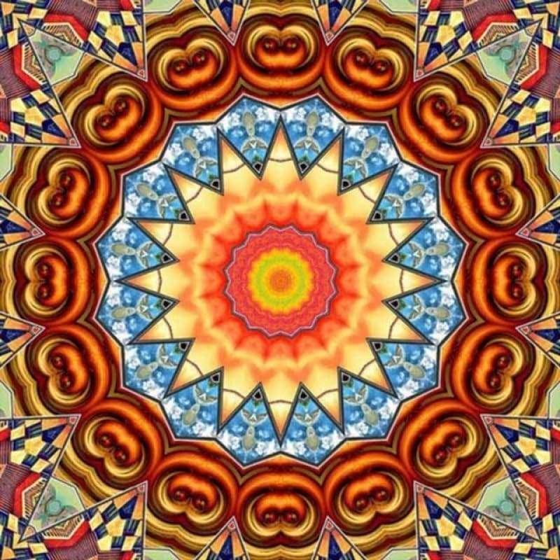 Full Square Modern Art Abstract Mandala Pattern Full Drill -