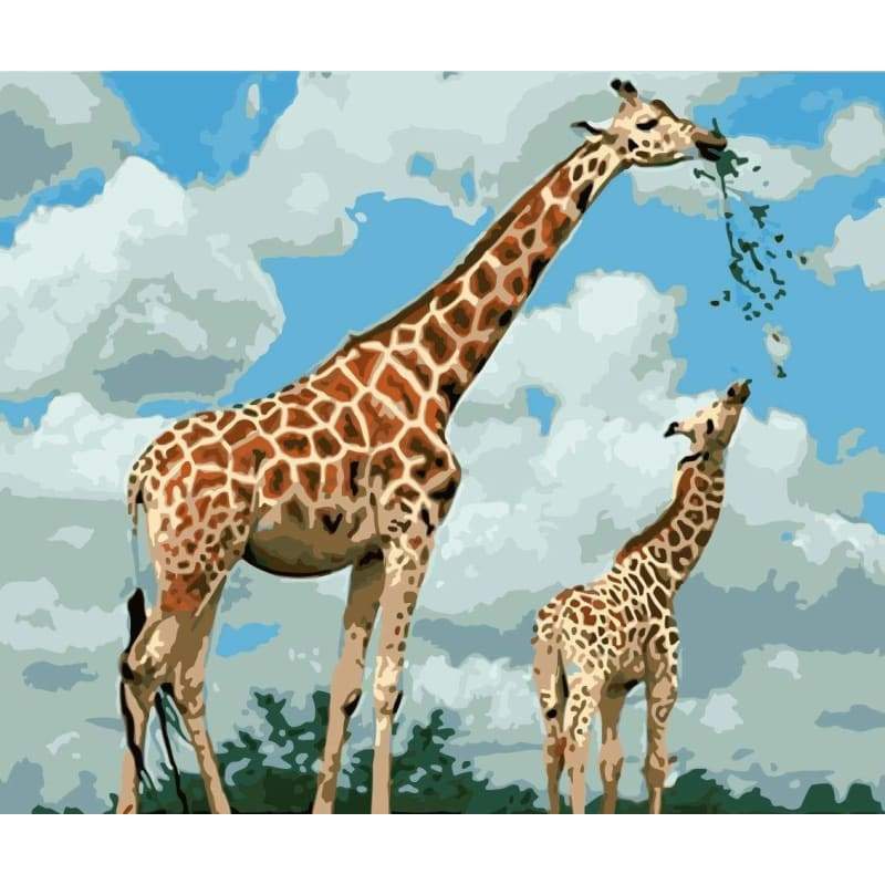 Giraffe Diy Paint By Numbers Kits WM-1646 - NEEDLEWORK KITS
