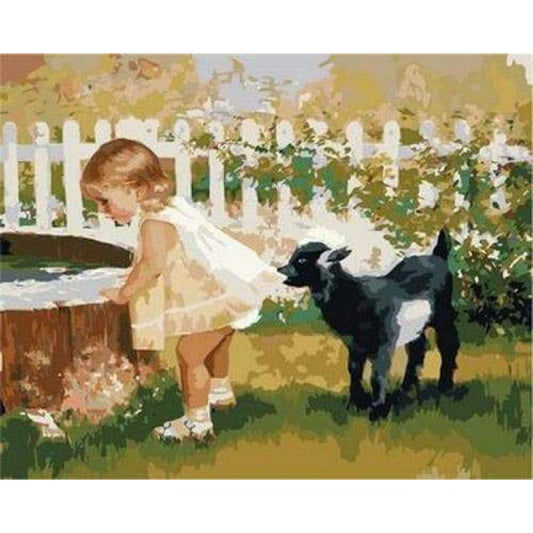 Gril Portrait Diy Paint By Numbers Kits ZXB80-30 - NEEDLEWORK KITS