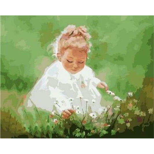 Gril Portrait Diy Paint By Numbers Kits ZXB99-30 - NEEDLEWORK KITS