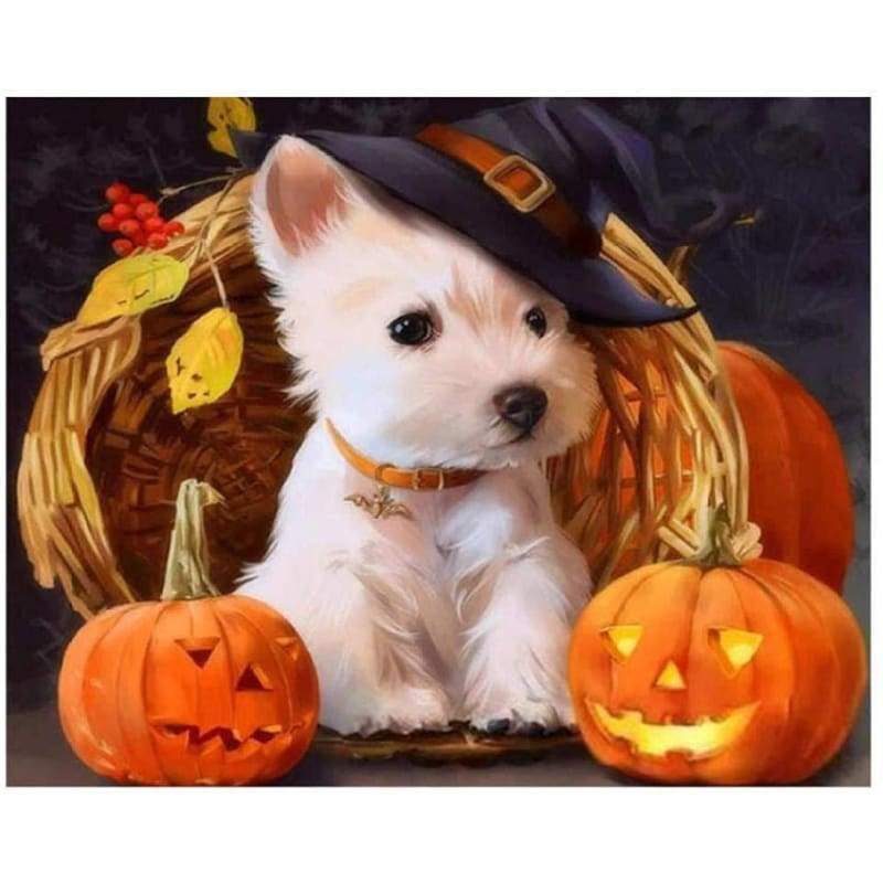 Halloween Dog Paint By Numbers Kits PBN95270 - NEEDLEWORK KITS