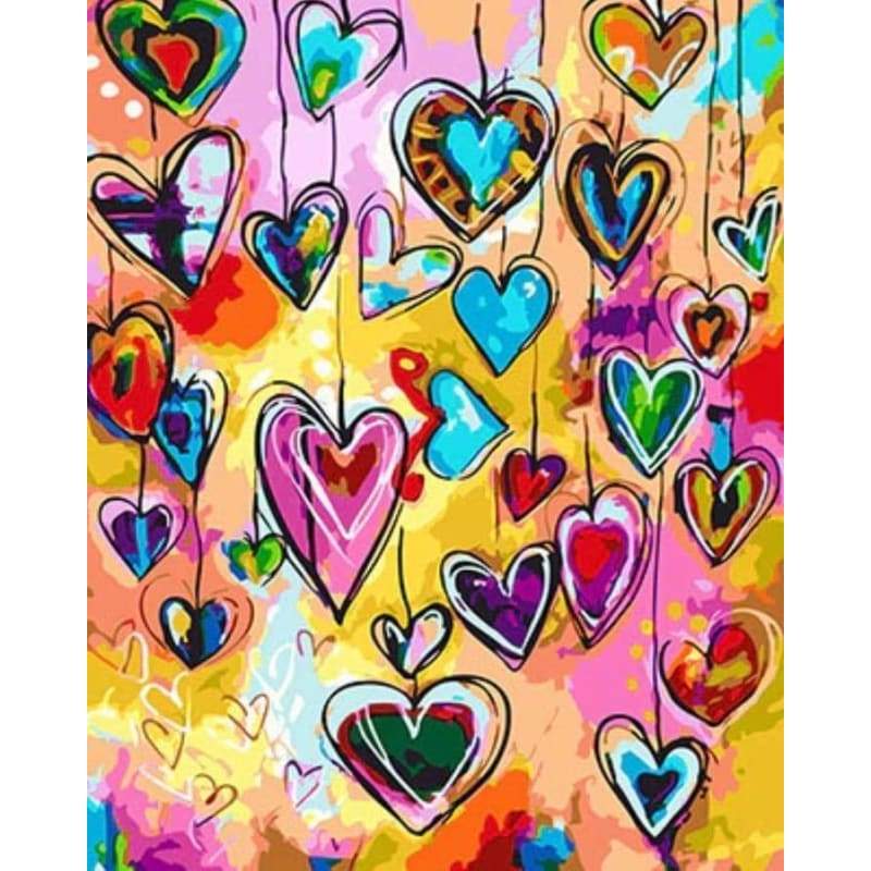 Heart Shaped Pattern Diy Paint By Numbers Kits OA90132 - NEEDLEWORK KITS