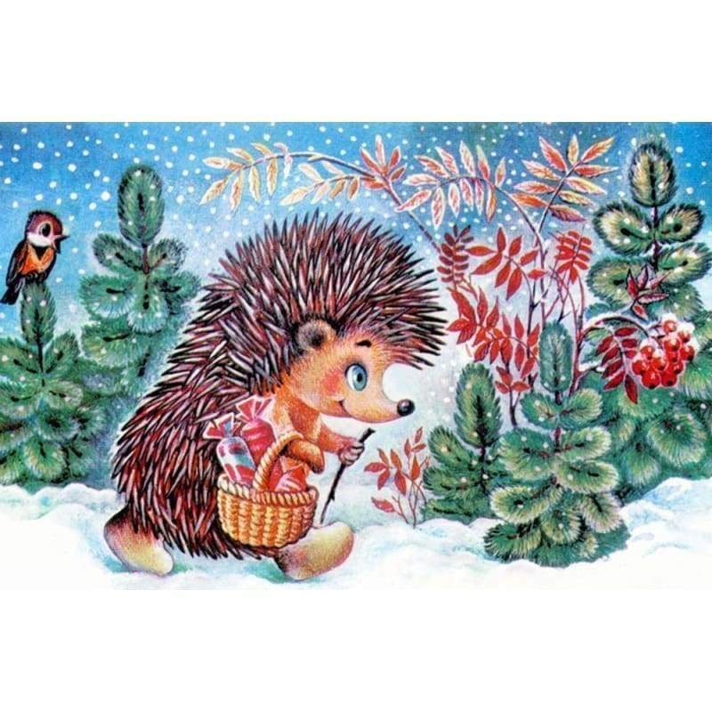 Hedgehog Diy Paint By Numbers Kits QFA90100 - NEEDLEWORK KITS