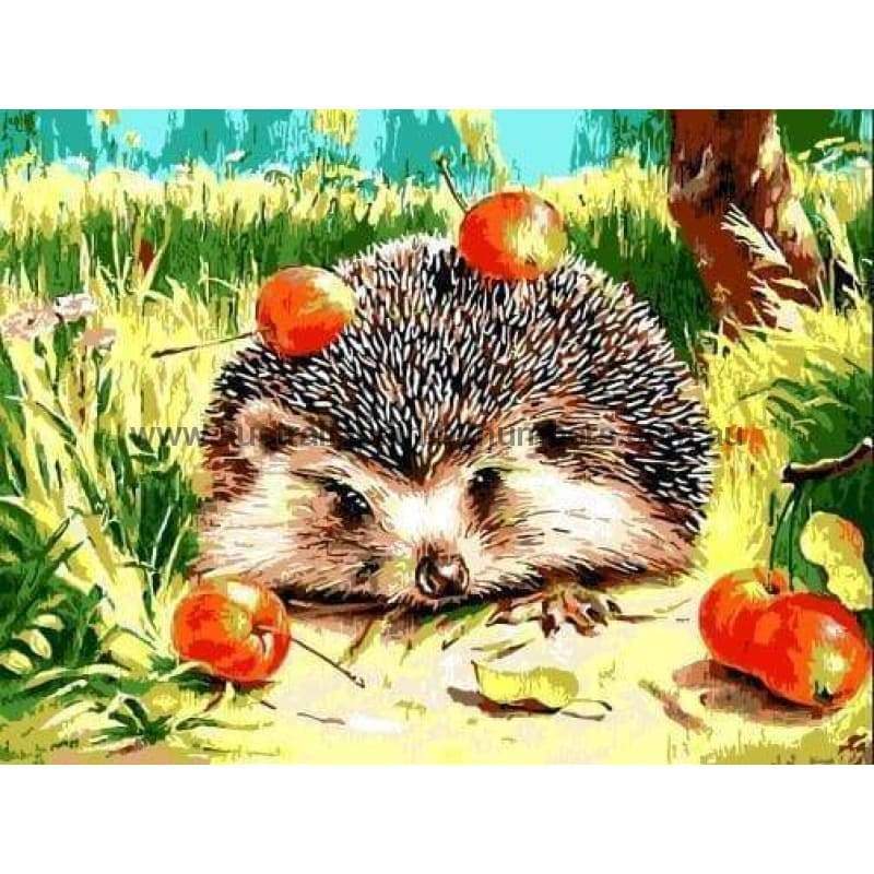 Hedgehog Diy Paint By Numbers Kits ZXQ722 - NEEDLEWORK KITS