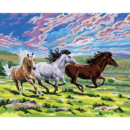 Horse Diy Paint By Numbers Kits PBN92314 - NEEDLEWORK KITS