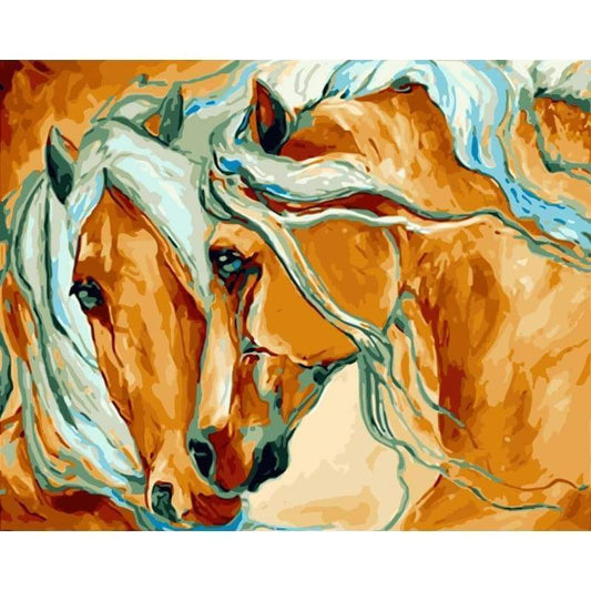 Horse Diy Paint By Numbers Kits WM-468 - NEEDLEWORK KITS