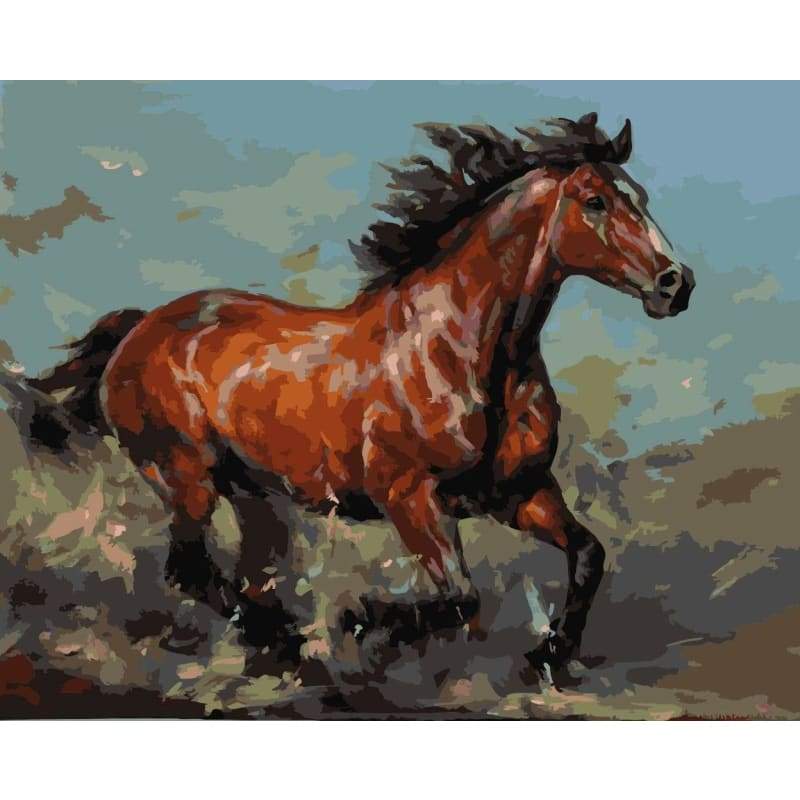 Horse Diy Paint By Numbers Kits WM-995 - NEEDLEWORK KITS