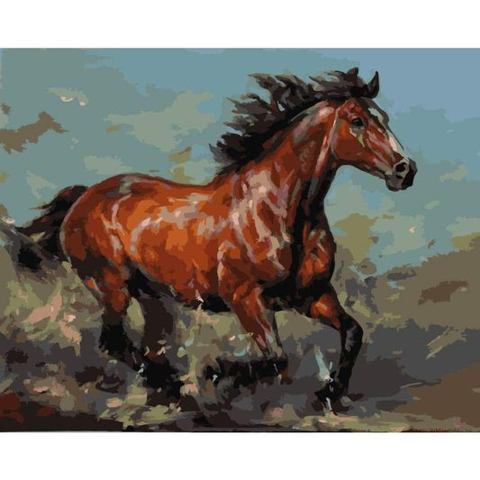 Horse Diy Paint By Numbers Kits WM-995 - NEEDLEWORK KITS