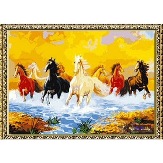 Horse Diy Paint By Numbers Kits YM-4050-106 - NEEDLEWORK KITS