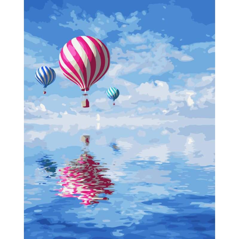 Hot Air Balloon Diy Paint By Numbers Kits WM-713 - NEEDLEWORK KITS