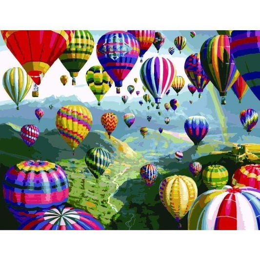 Hot Air Balloon Diy Paint By Numbers Kits ZXE393 - NEEDLEWORK KITS