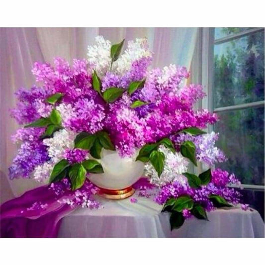 Hot Sale Flowers Pictures Wall Decor Full Drill - 5D Diy