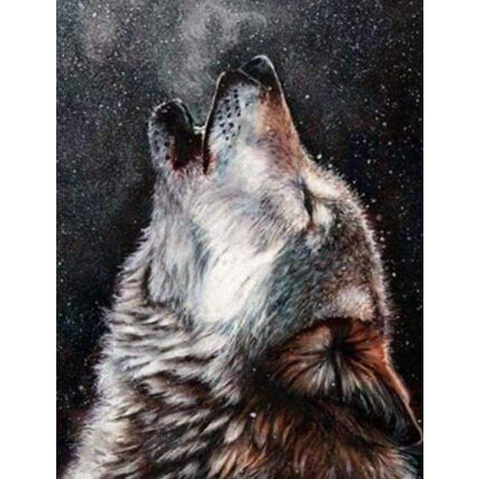 Howling Wolf- Full Drill Diamond Painting - Special Order - 
