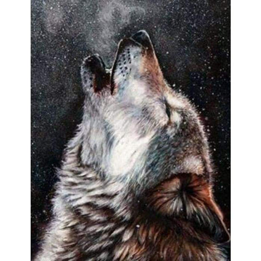 Howling Wolf- Full Drill Diamond Painting - Special Order -