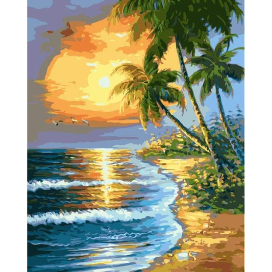 Landscape Beach Diy Paint By Numbers Kits SY-4050-053 - NEEDLEWORK KITS