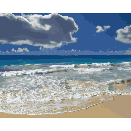 Landscape Beach Diy Paint By Numbers Kits WM-1264 - NEEDLEWORK KITS