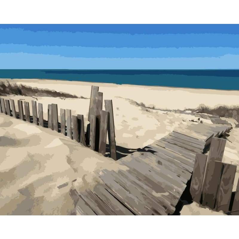 Landscape Beach Diy Paint By Numbers Kits WM-1326 - NEEDLEWORK KITS