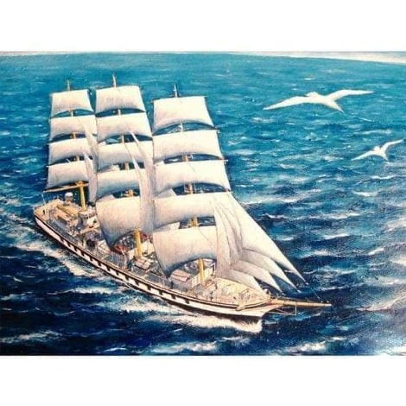 Landscape Boat Diy Paint By Numbers Kits PBN91386 - NEEDLEWORK KITS