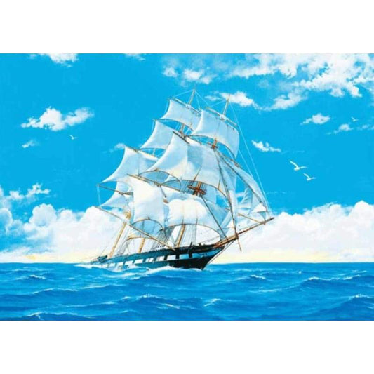 Landscape Boat Diy Paint By Numbers Kits PBN91392 - NEEDLEWORK KITS