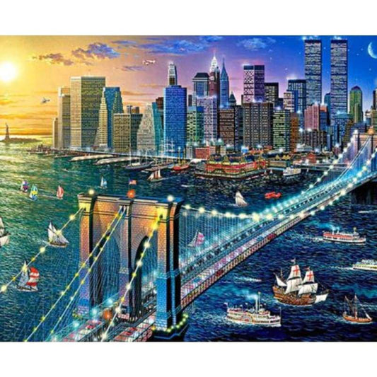 Landscape Bridge Paint By Numbers Kits ZXQ3867 - NEEDLEWORK KITS