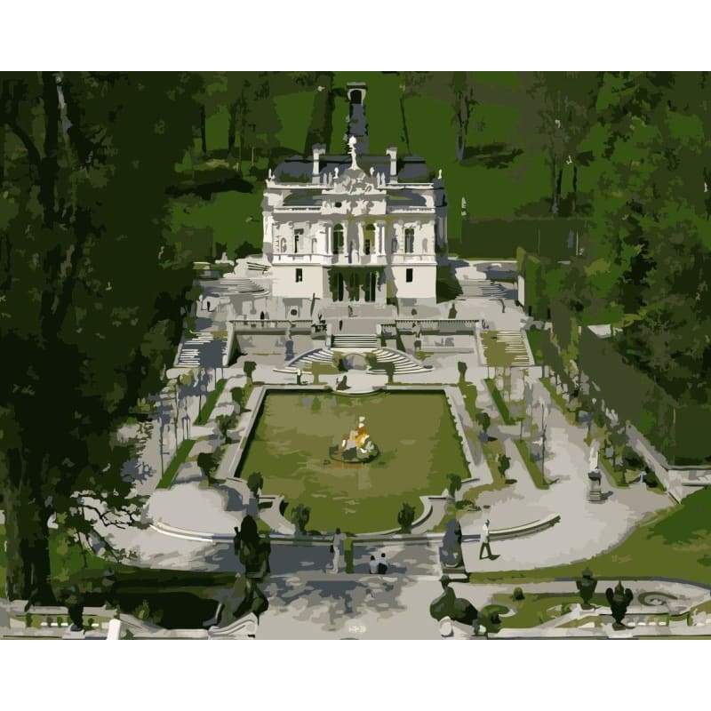 Landscape Castle Building Diy Paint By Numbers Kits WM-1170 - NEEDLEWORK KITS