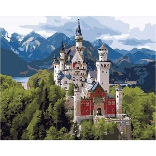 Landscape Castle Diy Paint By Numbers Kits ZXB877 - NEEDLEWORK KITS