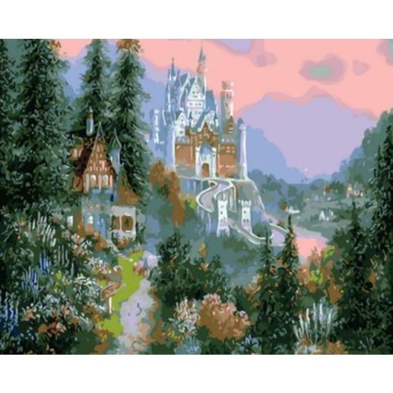 Landscape Castle Diy Paint By Numbers Kits ZXQ1356 - NEEDLEWORK KITS