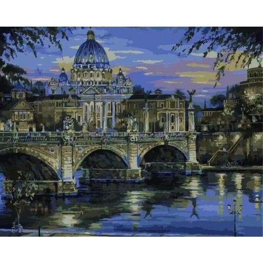 Landscape City Diy Paint By Numbers Kits ZXE420-26 - NEEDLEWORK KITS