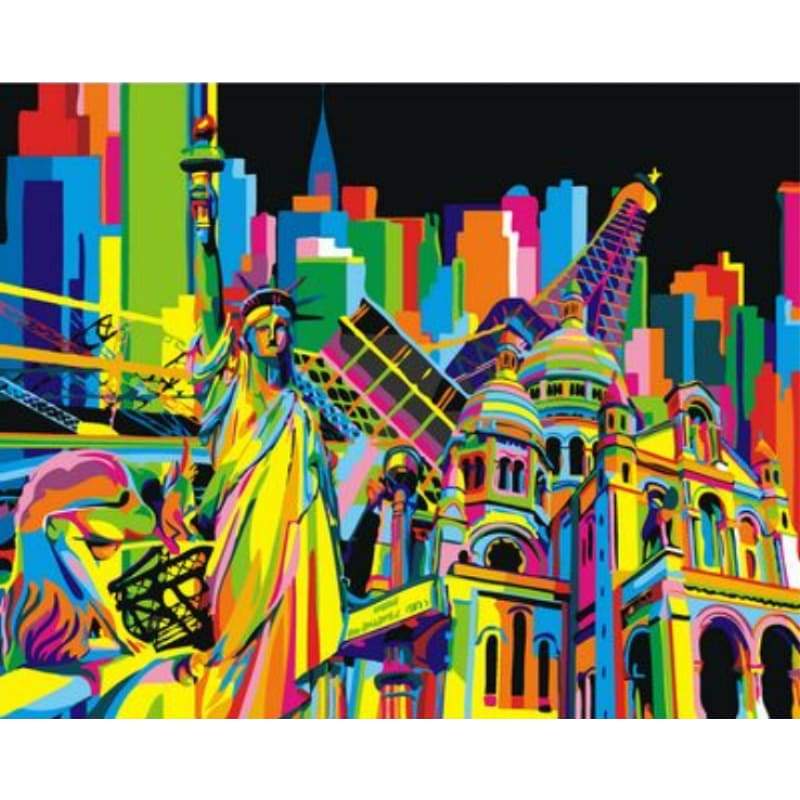 Landscape City Diy Paint By Numbers Kits ZXQ2576-18 - NEEDLEWORK KITS