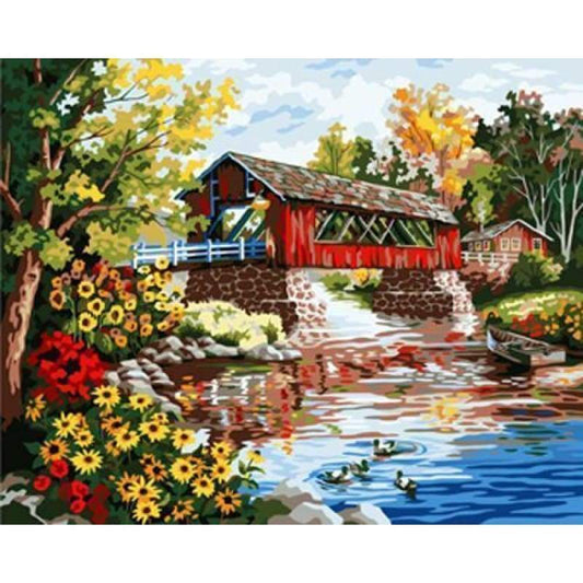 Landscape Cottage Diy Paint By Numbers Kits ZXB415-25 - NEEDLEWORK KITS