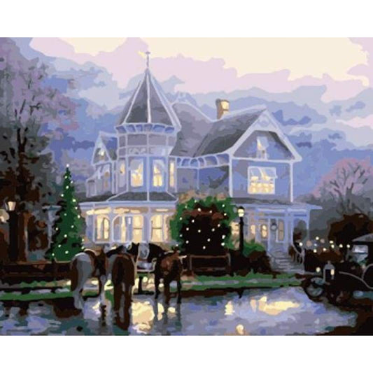 Landscape Cottage Diy Paint By Numbers Kits ZXB695 - NEEDLEWORK KITS