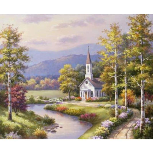 Landscape Cottage Diy Paint By Numbers Kits ZXQ2940-22 - NEEDLEWORK KITS