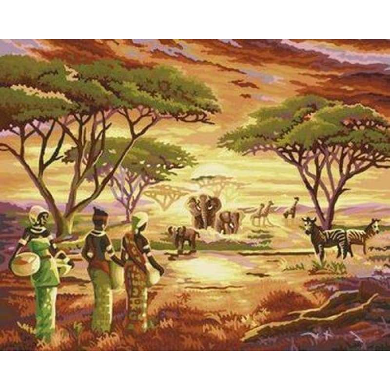 Landscape Diy Paint By Numbers Kits ZXQ3694 - NEEDLEWORK KITS