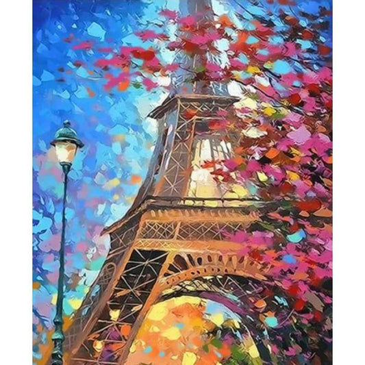 Landscape Eiffel Tower Diy Paint By Numbers Kits ZXQ3478 - NEEDLEWORK KITS