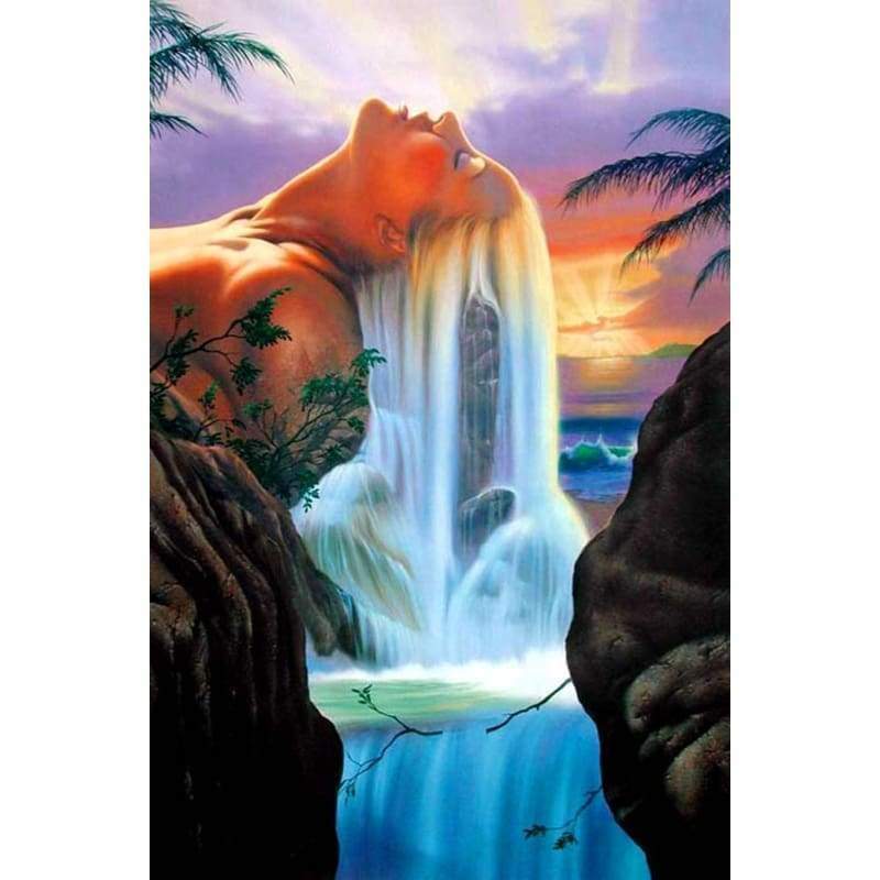 Landscape Fairy Waterfalls Diy Paint By Numbers Kits VM90926 - NEEDLEWORK KITS