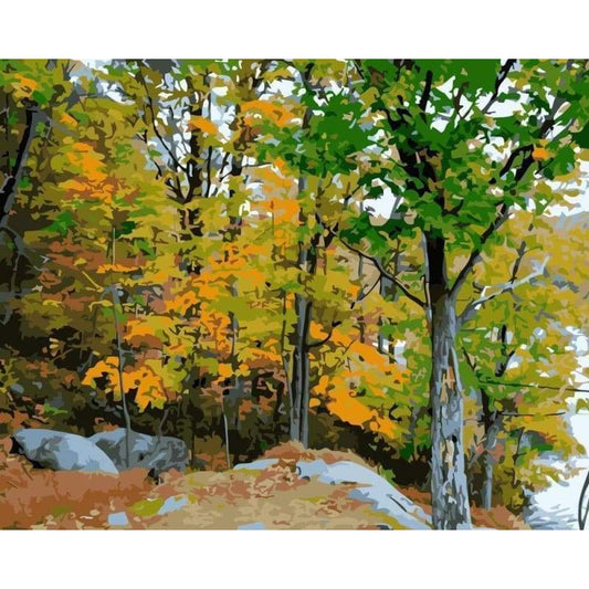 Landscape Forest Diy Paint By Numbers WM-400 - NEEDLEWORK KITS